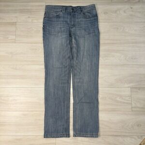 Duluth Trading Co Ballroom Double Flex Jeans Mens 34x34 Relaxed Fit Blue Denim